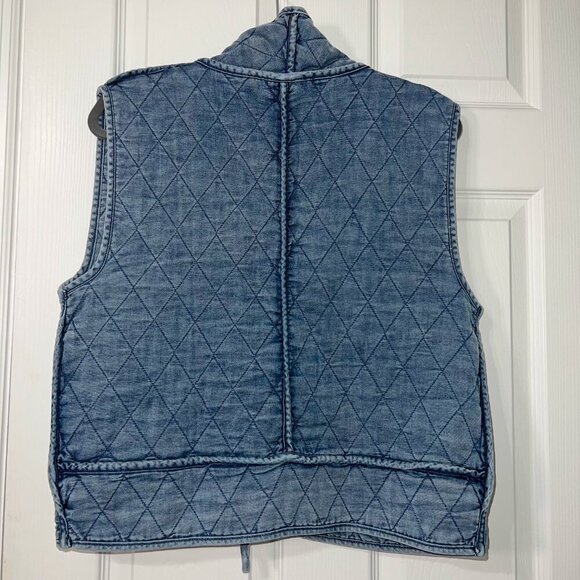 Entro Women's Denim Quilted Vest Size L - Picture 5 of 8